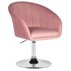 Кресло дизайнерское DOBRIN EDISON, розовый велюр (1922-16)