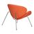 Кресло дизайнерское DOBRIN EMILY, оранжевая ткань AF, хромированная сталь,изображение4