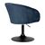 Кресло дизайнерское DOBRIN EDISON BLACK, синий велюр (1922-20),изображение4