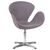 Кресло дизайнерское DOBRIN SWAN, серая ткань IF11, алюминиевое основание,изображение12