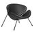 Кресло дизайнерское DOBRIN EMILY, черный винил YP16, черное основания,изображение2