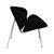 Кресло дизайнерское DOBRIN EMILY, черный ткань AF9, хромированная сталь,изображение3