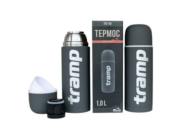 Tramp Термос Soft Touch 1 л, TRC-109, серый,изображение8