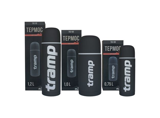 Tramp Термос Soft Touch 1 л, TRC-109, серый,изображение7