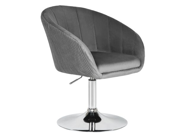Кресло дизайнерское DOBRIN EDISON, серый велюр (1922-19),изображение2