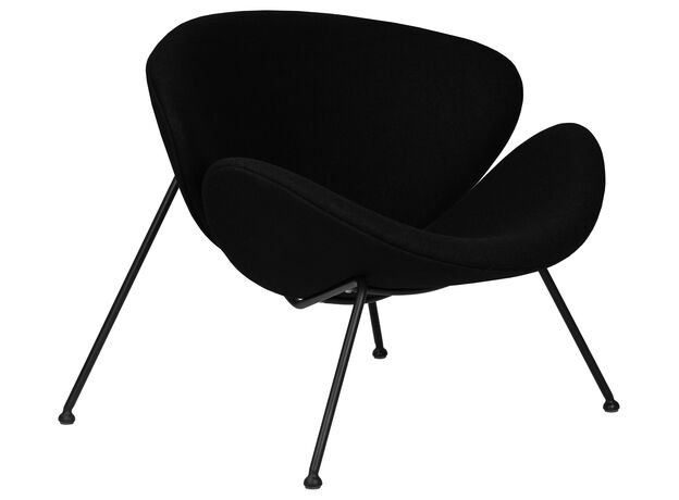 Кресло дизайнерское DOBRIN EMILY, черный ткань AF9, черное основание,изображение2
