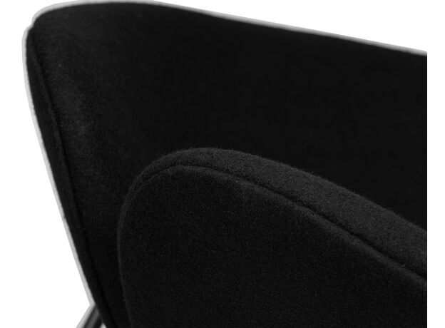 Кресло дизайнерское DOBRIN EMILY, черный ткань AF9, черное основание,изображение8