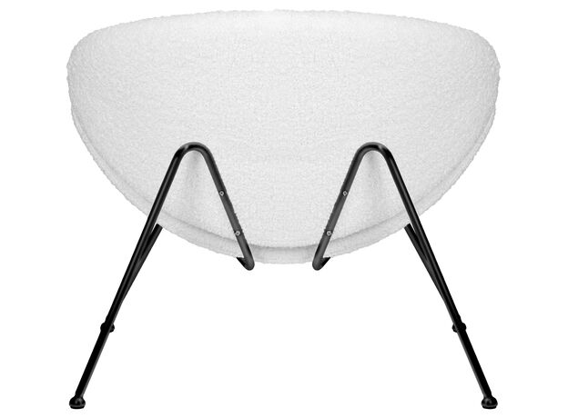 Кресло дизайнерское DOBRIN EMILY, белый (букле) ткань, черное основание,изображение5
