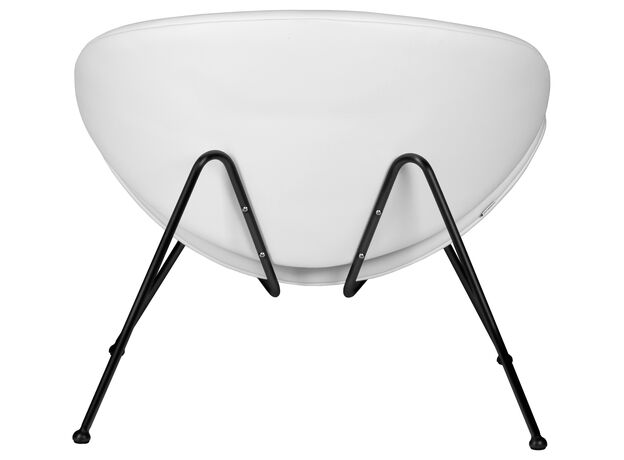 Кресло дизайнерское DOBRIN EMILY, белый винил YP17, черное основание,изображение5