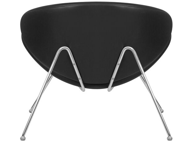 Кресло дизайнерское DOBRIN EMILY, черный винил YP16, хромированная сталь,изображение5