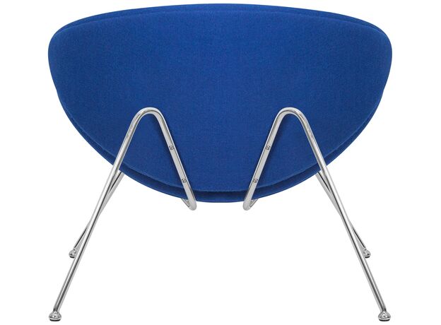 Кресло дизайнерское DOBRIN EMILY, синяя ткань AF6, хромированная сталь,изображение5