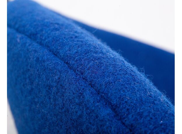 Кресло дизайнерское DOBRIN EMILY, синяя ткань AF6, хромированная сталь,изображение10