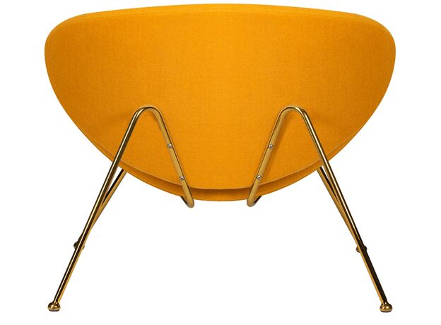 Кресло дизайнерское DOBRIN EMILY, желтая ткань AF13, золотое основание,изображение5