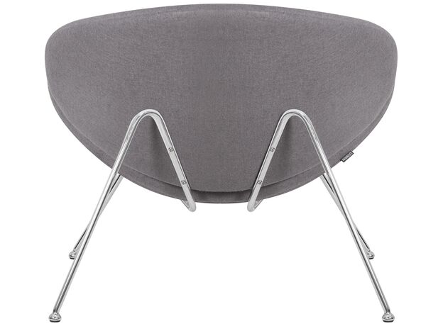Кресло дизайнерское DOBRIN EMILY, серая ткань AF7, хромированная сталь,изображение5