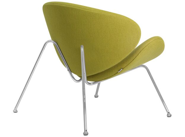 Кресло дизайнерское DOBRIN EMILY, светло-зеленая ткань AF3, хромированная сталь,изображение4