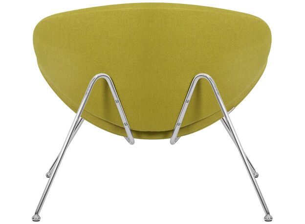 Кресло дизайнерское DOBRIN EMILY, светло-зеленая ткань AF3, хромированная сталь,изображение5
