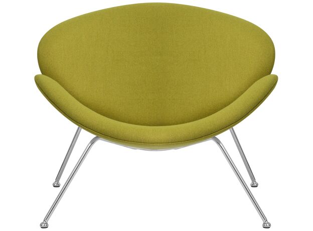 Кресло дизайнерское DOBRIN EMILY, светло-зеленая ткань AF3, хромированная сталь,изображение6