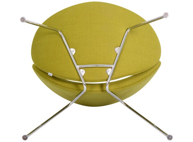 Кресло дизайнерское DOBRIN EMILY, светло-зеленая ткань AF3, хромированная сталь,изображение7