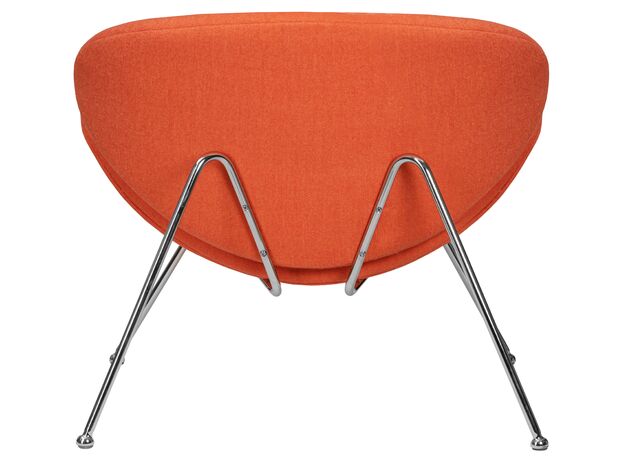 Кресло дизайнерское DOBRIN EMILY, оранжевая ткань AF, хромированная сталь,изображение5