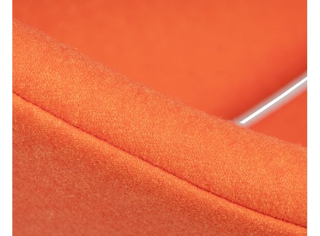 Кресло дизайнерское DOBRIN EMILY, оранжевая ткань AF, хромированная сталь,изображение7