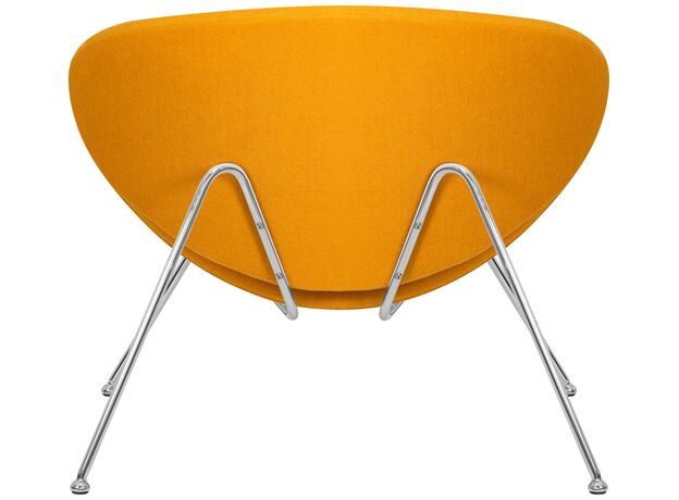 Кресло дизайнерское DOBRIN EMILY, желтая ткань AF13, хромированная сталь,изображение5
