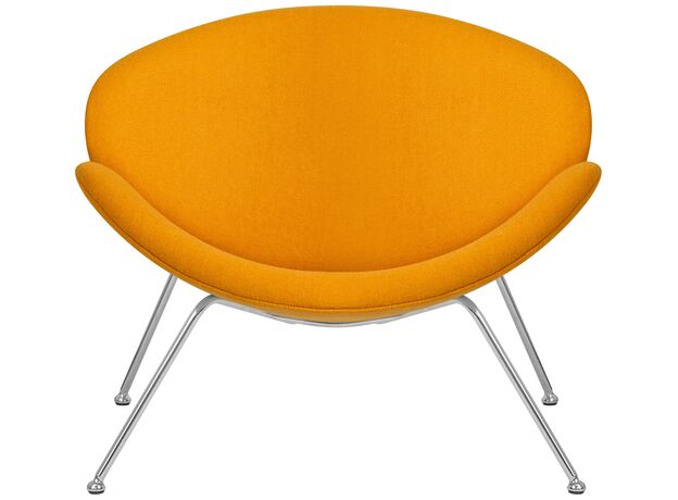 Кресло дизайнерское DOBRIN EMILY, желтая ткань AF13, хромированная сталь,изображение6