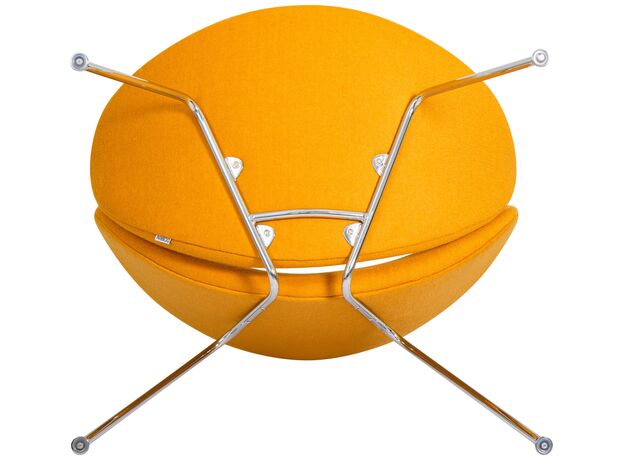 Кресло дизайнерское DOBRIN EMILY, желтая ткань AF13, хромированная сталь,изображение7