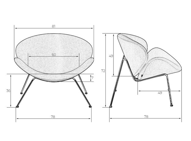 Кресло дизайнерское DOBRIN EMILY, черный винил YP16, хромированная сталь,изображение11