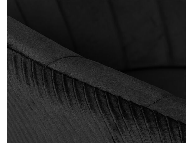 Кресло дизайнерское DOBRIN EDISON BLACK, черный велюр (1922-21),изображение8