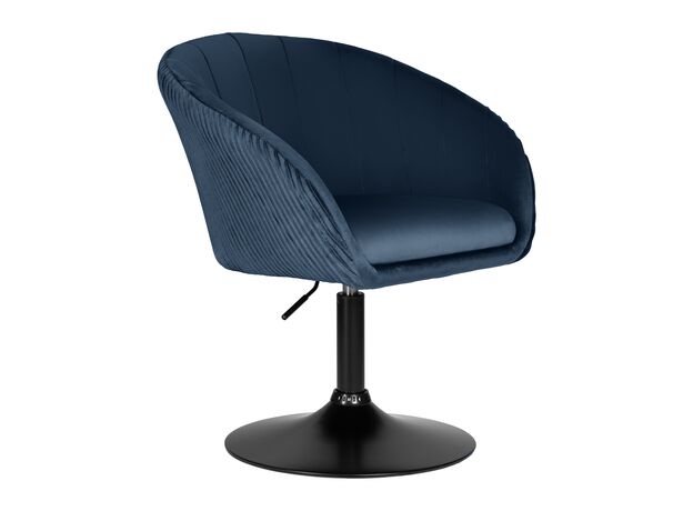 Кресло дизайнерское DOBRIN EDISON BLACK, синий велюр (1922-20),изображение2