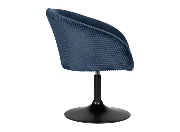 Кресло дизайнерское DOBRIN EDISON BLACK, синий велюр (1922-20),изображение3