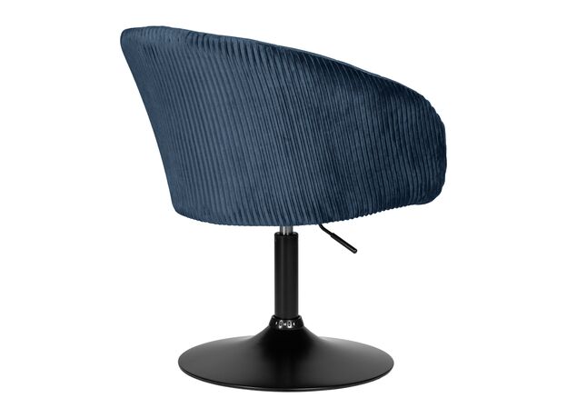 Кресло дизайнерское DOBRIN EDISON BLACK, синий велюр (1922-20),изображение4