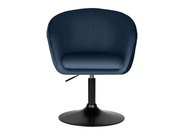 Кресло дизайнерское DOBRIN EDISON BLACK, синий велюр (1922-20),изображение6