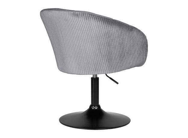 Кресло дизайнерское DOBRIN EDISON BLACK, серый велюр (1922-19),изображение4
