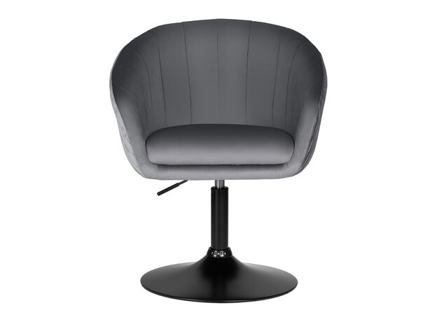 Кресло дизайнерское DOBRIN EDISON BLACK, серый велюр (1922-19),изображение6
