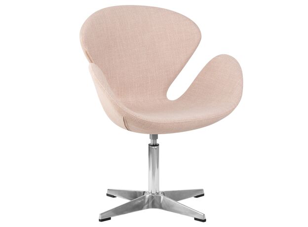 Кресло дизайнерское DOBRIN SWAN, бежевая ткань IF1, алюминиевое основание,изображение14