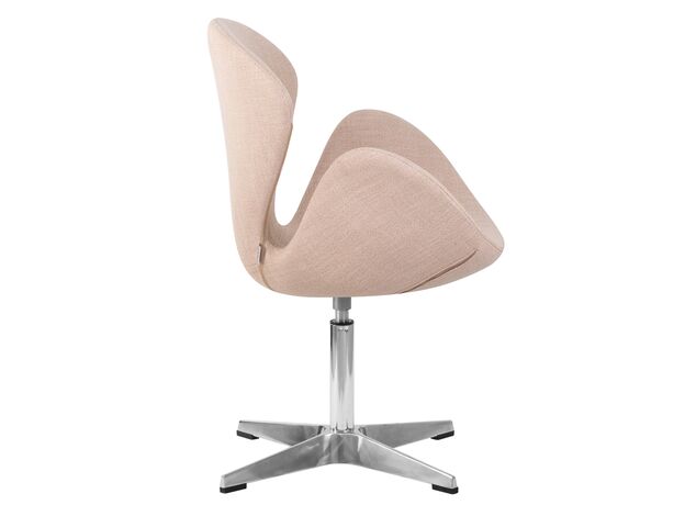 Кресло дизайнерское DOBRIN SWAN, бежевая ткань IF1, алюминиевое основание,изображение2