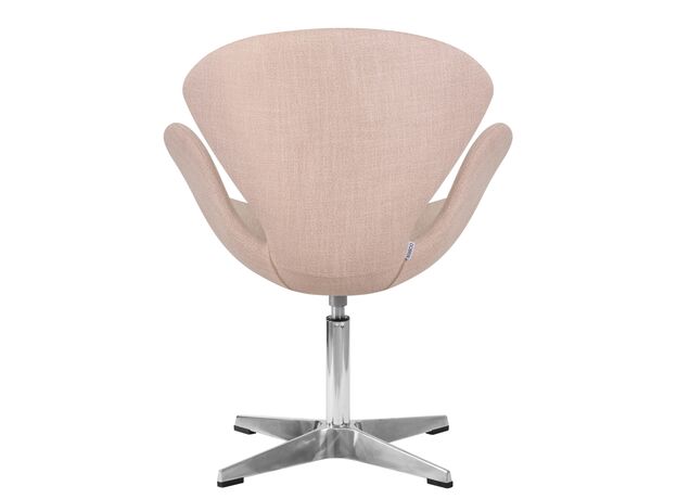 Кресло дизайнерское DOBRIN SWAN, бежевая ткань IF1, алюминиевое основание,изображение4