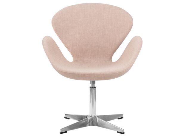 Кресло дизайнерское DOBRIN SWAN, бежевая ткань IF1, алюминиевое основание,изображение5