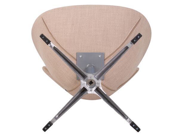 Кресло дизайнерское DOBRIN SWAN, бежевая ткань IF1, алюминиевое основание,изображение6