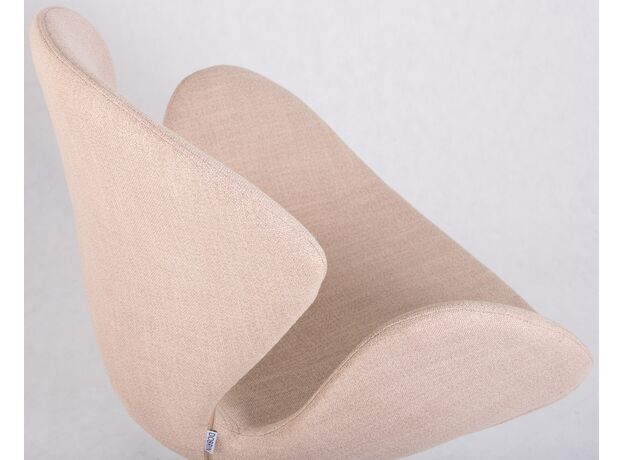 Кресло дизайнерское DOBRIN SWAN, бежевая ткань IF1, алюминиевое основание,изображение7