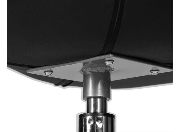 Кресло дизайнерское DOBRIN SWAN, черный кожзам P13, алюминиевое основание,изображение8