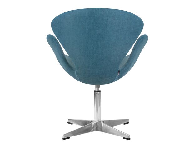 Кресло дизайнерское DOBRIN SWAN, синяя ткань IF6, алюминиевое основание,изображение4
