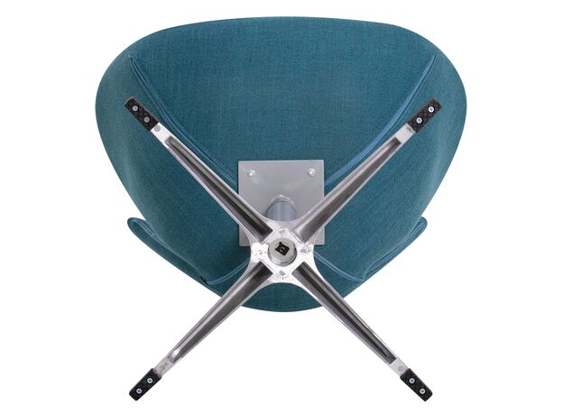 Кресло дизайнерское DOBRIN SWAN, синяя ткань IF6, алюминиевое основание,изображение6