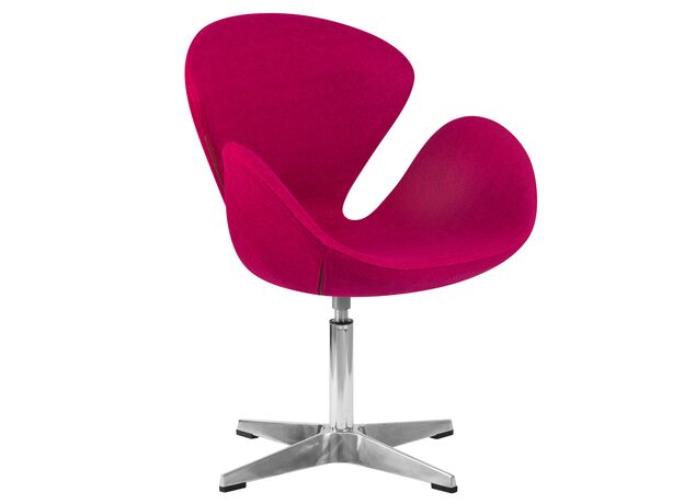 Кресло дизайнерское DOBRIN SWAN, бордо ткань AF5, алюминиевое основание,изображение2
