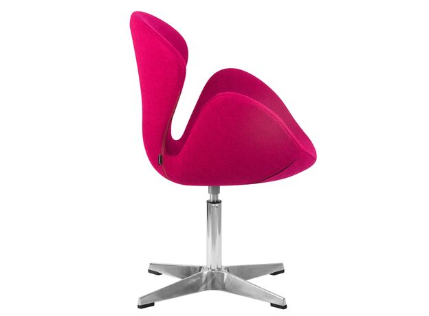 Кресло дизайнерское DOBRIN SWAN, бордо ткань AF5, алюминиевое основание,изображение3