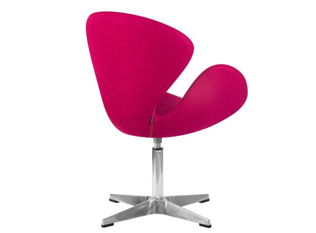 Кресло дизайнерское DOBRIN SWAN, бордо ткань AF5, алюминиевое основание,изображение4