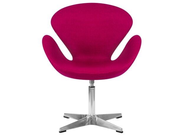 Кресло дизайнерское DOBRIN SWAN, бордо ткань AF5, алюминиевое основание,изображение6