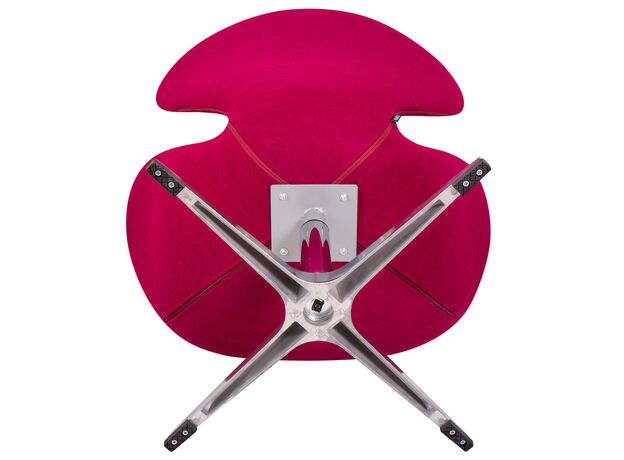 Кресло дизайнерское DOBRIN SWAN, бордо ткань AF5, алюминиевое основание,изображение7
