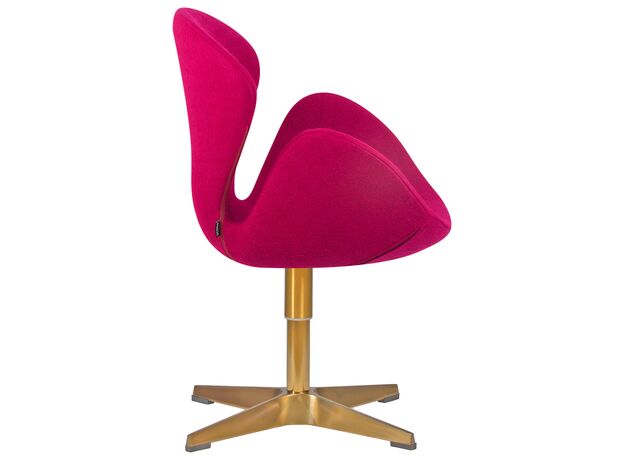 Кресло дизайнерское DOBRIN SWAN, бордо ткань AF5, золотое основание,изображение3